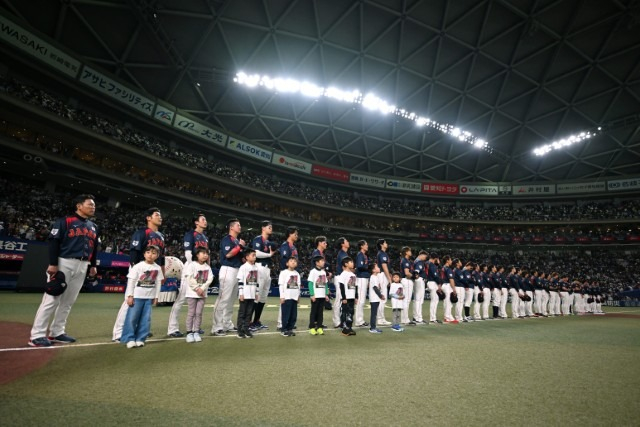 2월 28일 주니치전을 앞둔 일본 야구 대표팀. /사진=일본 국가 대표팀 공식 홈페이지