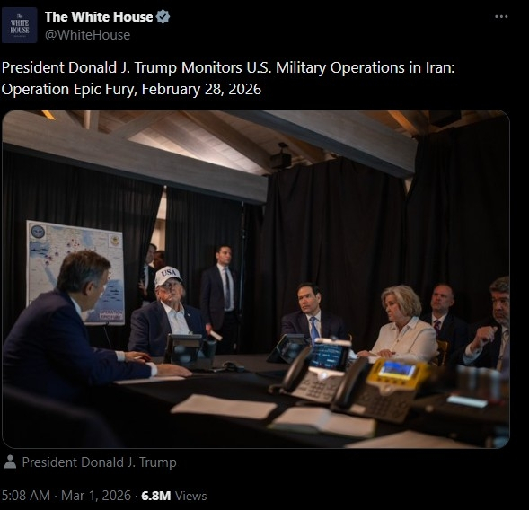 /미국 백악관 X 계정