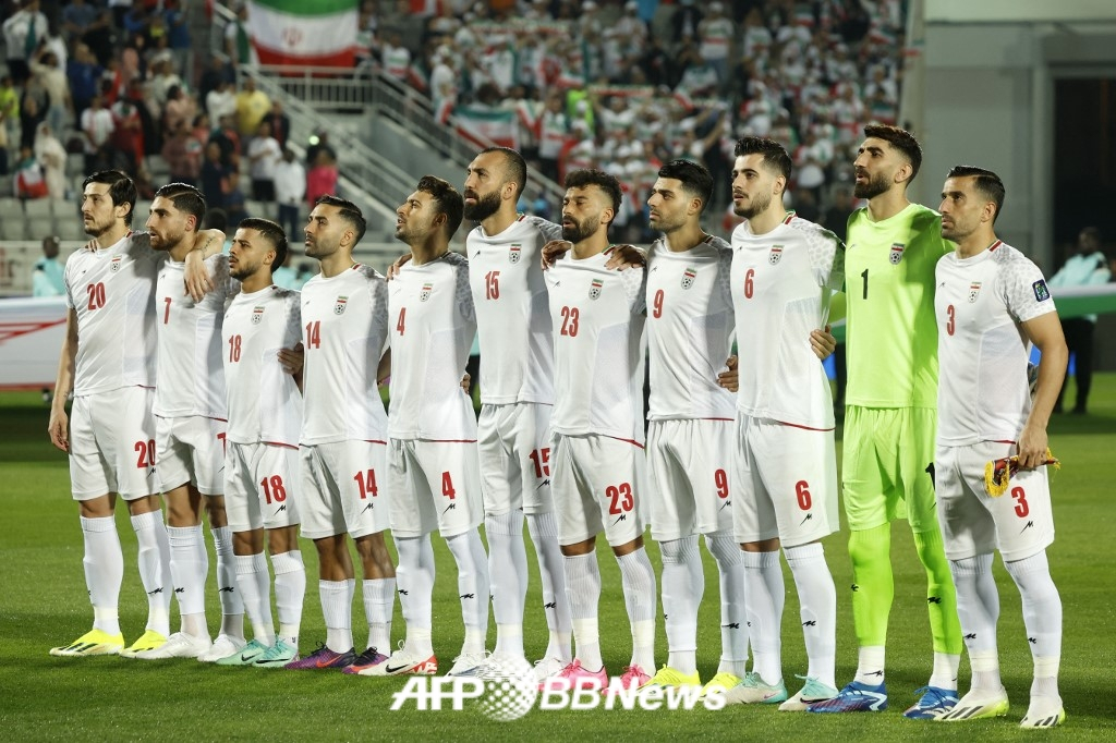 이란 축구 대표팀 선수들의 모습. /AFPBBNews=뉴스1