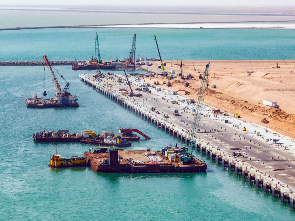 대우건설 이라크 알포 신항만 건설공사 현장 전경/사진제공=대우건설