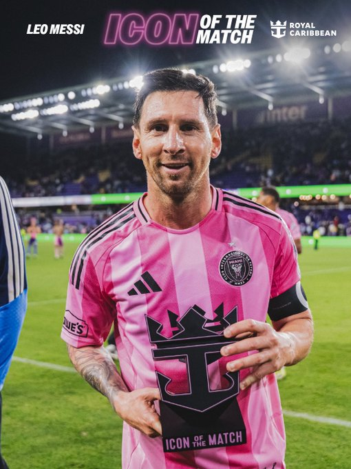 2일(한국시간) 미국 플로리다주 올랜도의 인터앤코 스타디움에서 열린 2026 미국 메이저리그사커(MLS) 2라운드 경기 아이콘 오브 더 매치에 선정된 리오넬 메시. /사진=인터 마이애미 공식 사회관계망서비스(SNS)