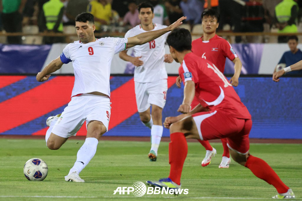 북한과의 2026 FIFA 북중미 월드컵 아시아 예선을 진행 중인 이란 대표팀. /AFPBBNews=뉴스1