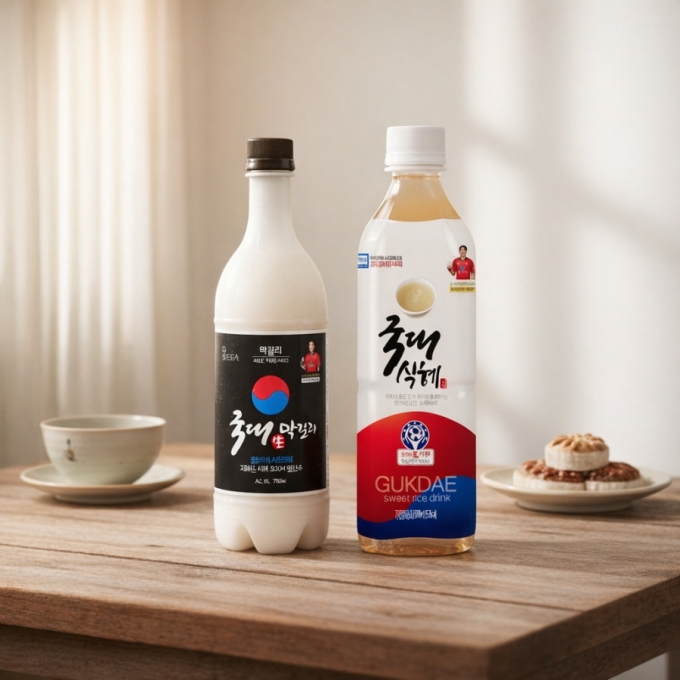 ▲㈜천년도가의 '국대막걸리'/사진제공=㈜천년도가
