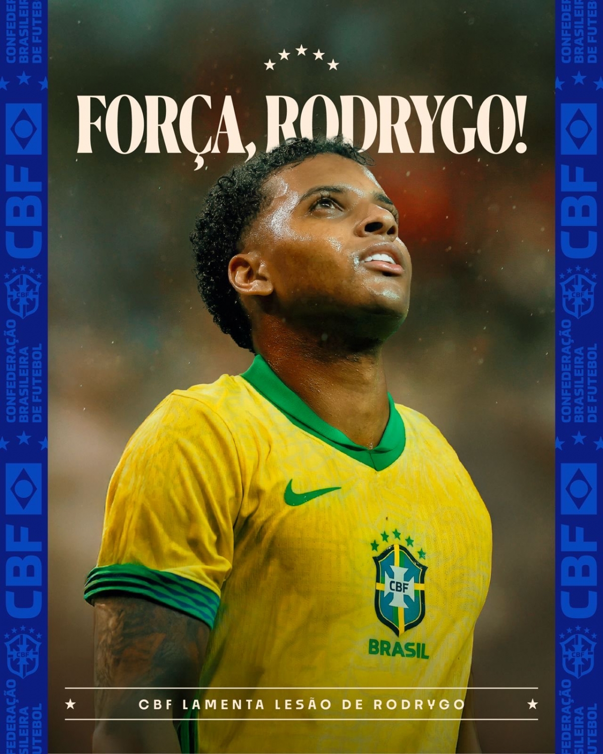 호드리구의 부상 소식을 전한 브라질 축구협회. /사진=브라질 축구협회 SNS 캡처
