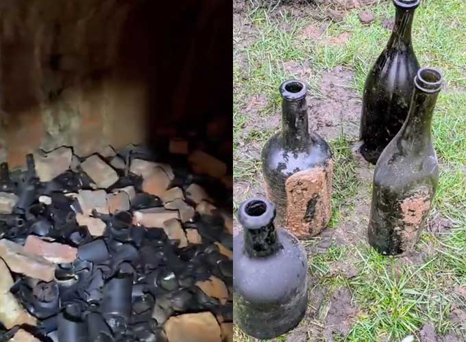 영국의 한 골프장에서 싱크홀 보수 작업을 하던 중 19세기에 사라진 대저택의 와인 저장고가 발견돼 화제다./사진=데이비흄 파크 골프클럽 (Davyhulme Park Golf Club) 공식 SNS(소셜미디어)