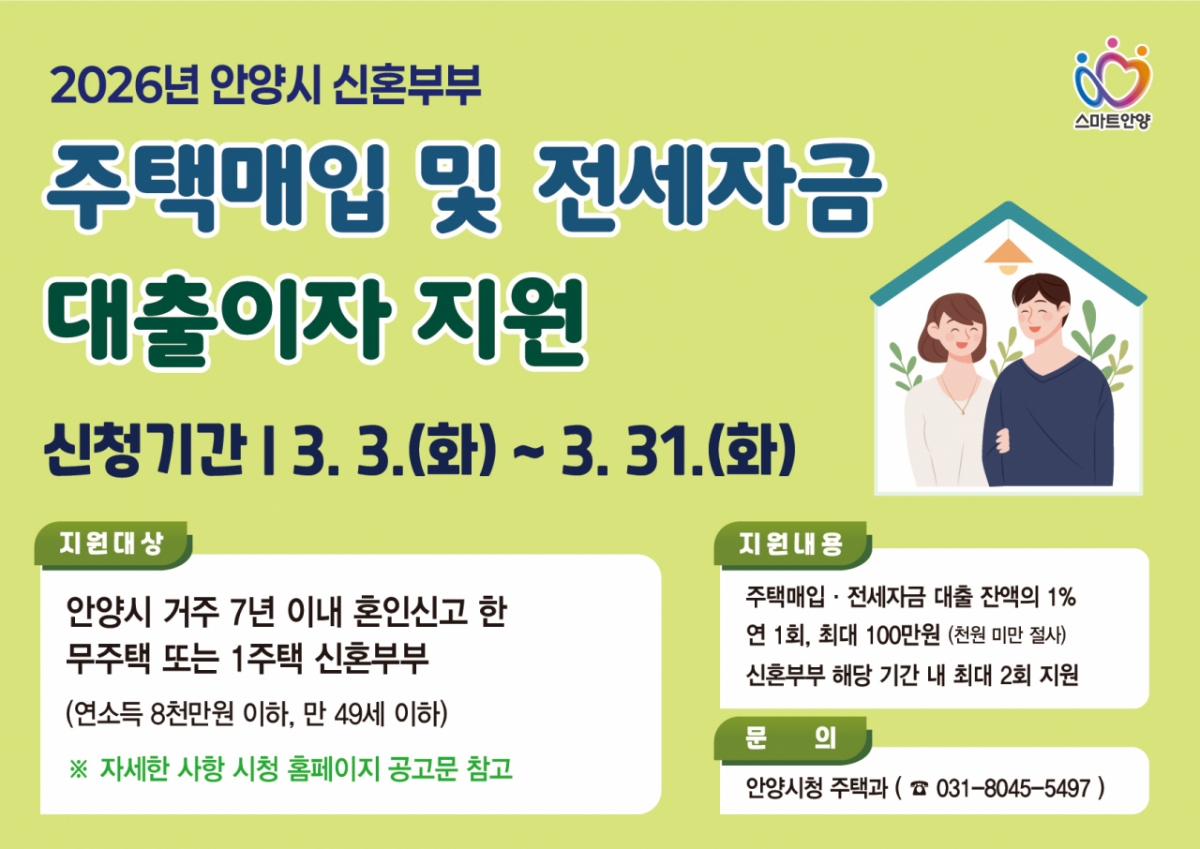 안양시 신혼부부 주거지원 사업 안내문./사진제공=안양시