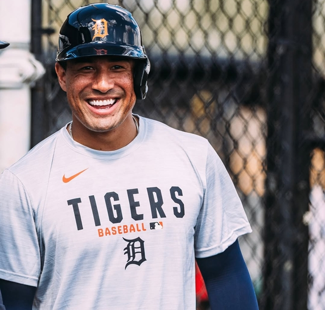 대표팀 합류 직전 디트로이트에서 훈련하고 있는 자마이 존스. /사진=디트로이트 구단 공식 SNS