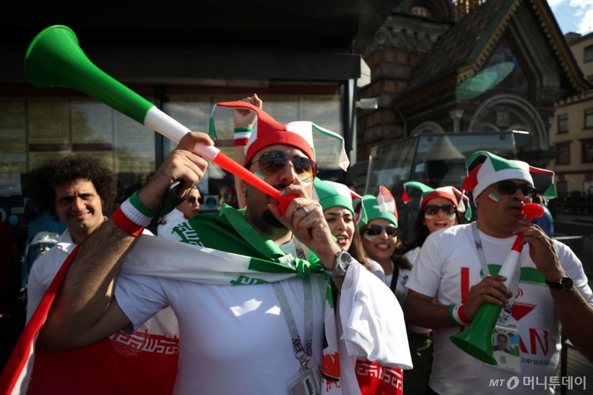 2018 러시아 월드컵 당시 이란 축구팬들의 모습 /사진=머니투데이 DB