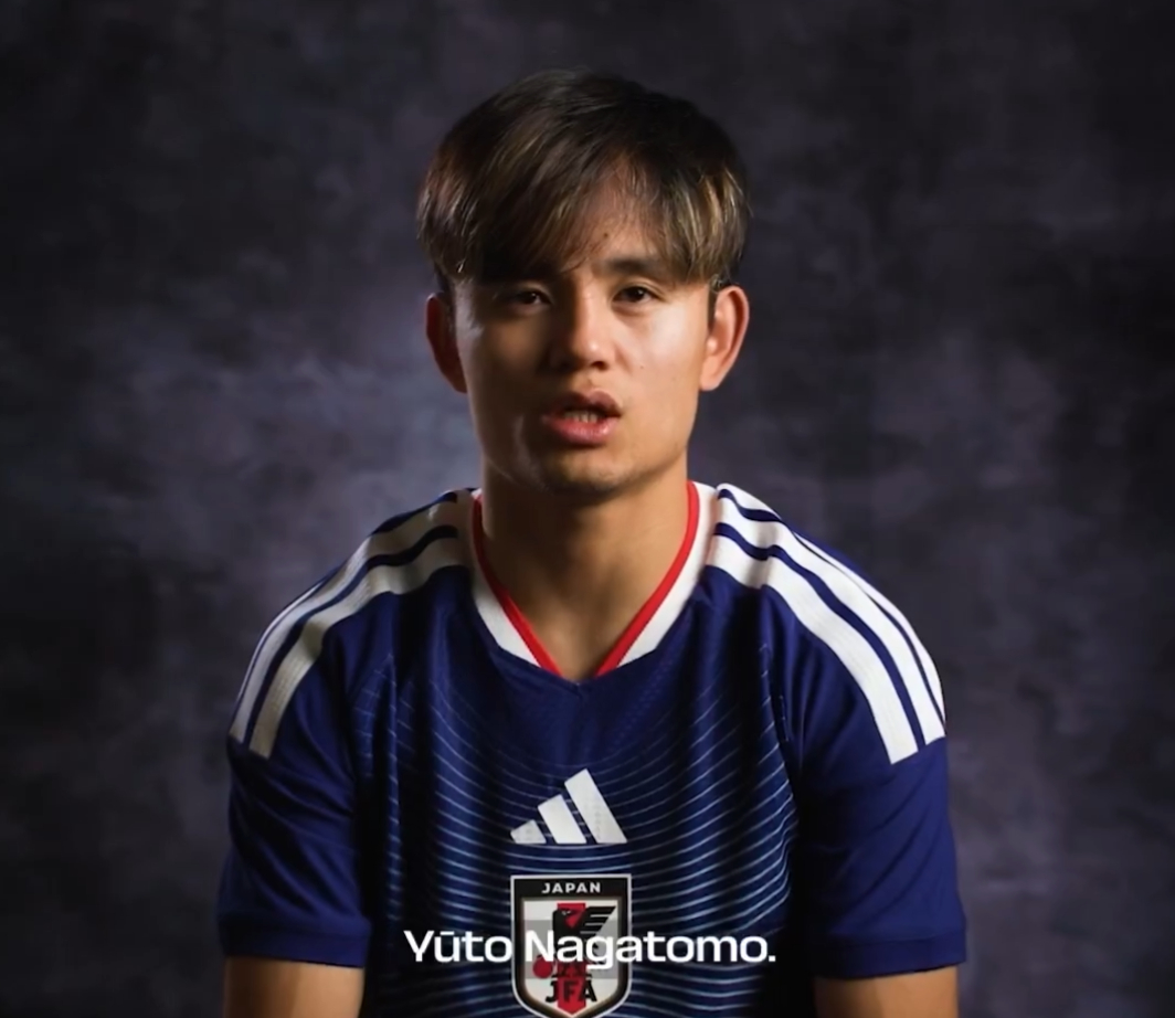 나가토모 유토를 자신이 좋아하는 월드컵 레전드로 꼽은 일본 구도 다케후사. /사진=FIFA 월드컵 SNS 캡처