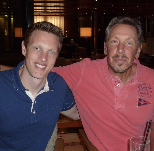 데이비드 엘리슨(완쪽)과 래리 엘리슨 부자/사진=데이비드 엘리슨 인스타그램