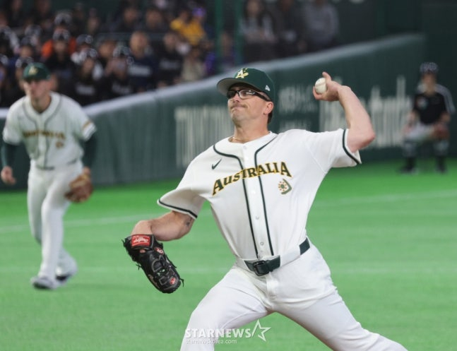호주 선발 알렉스 웰스. /사진=강영조 선임기자