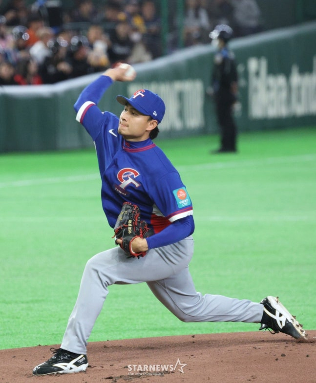 4일 호주전에 선발투수로 나선 쉬러시. /사진=강영조 선임기자