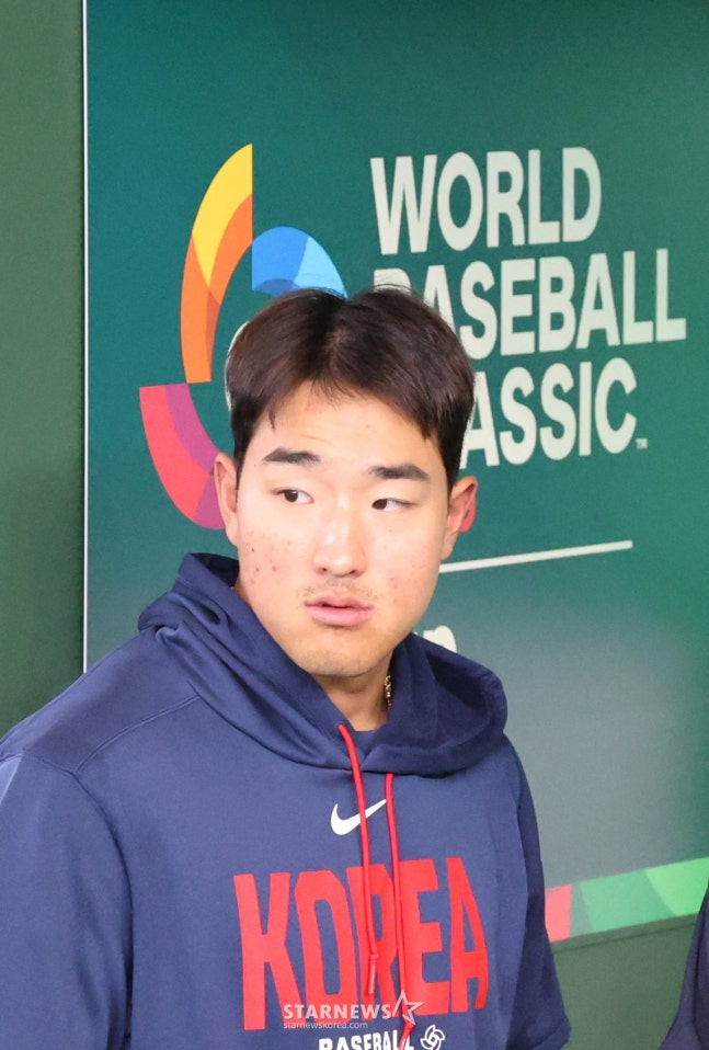 도쿄돔에 도착한 안현민. /사진=강영조선임기자