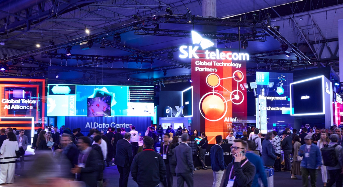 SKT MWC 현장./사진제공=SKT