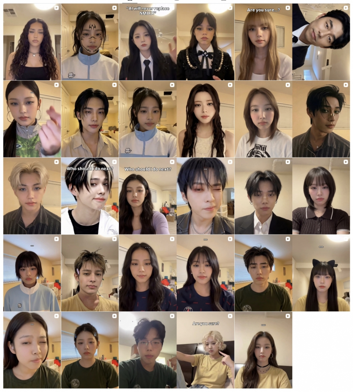 한 콘텐츠 크리에이터가 자기 얼굴에 연예인을 합성한 모습. /사=인스타그램 갈무리