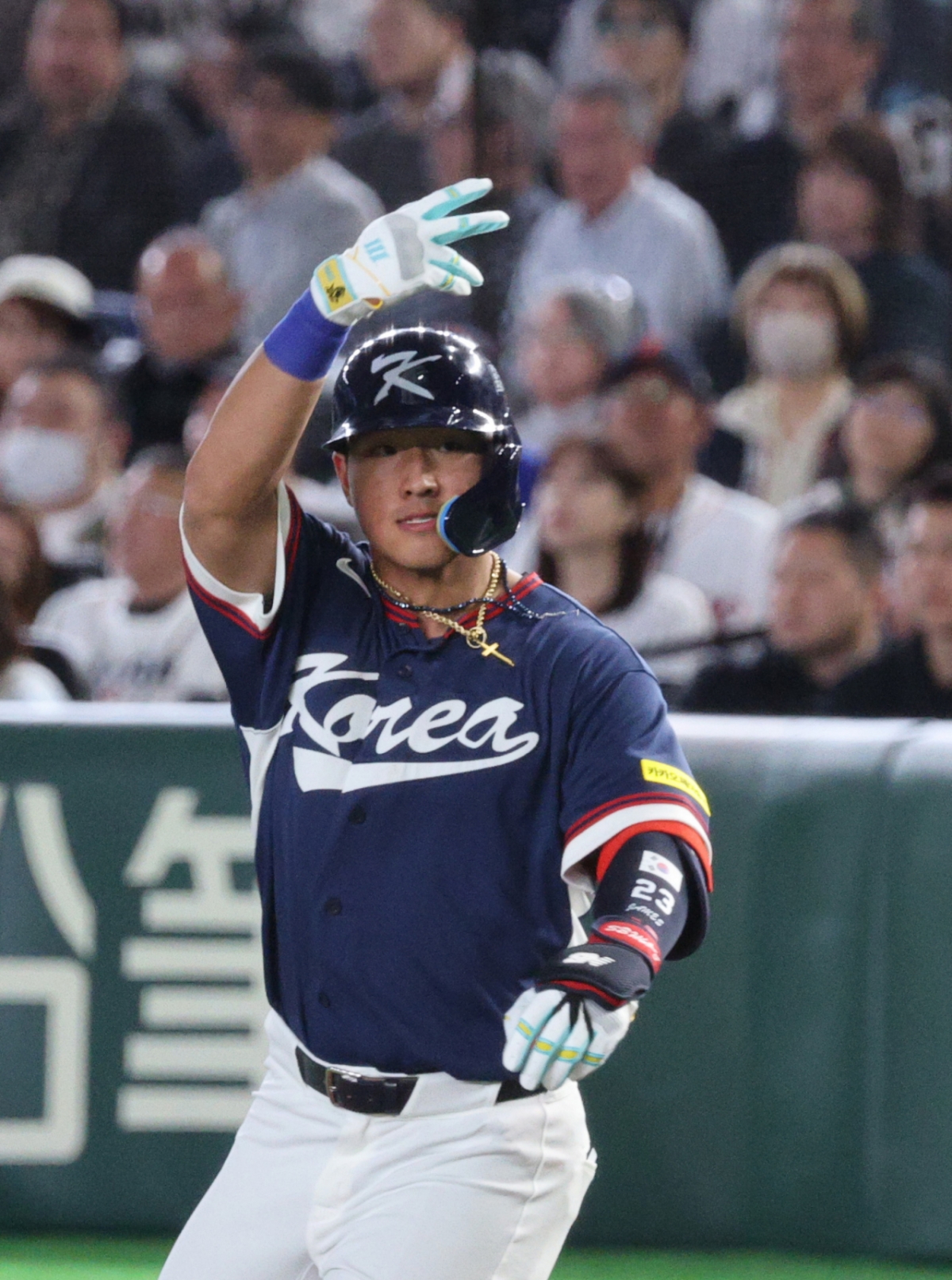 한국 4번 타자로 출전한 안현민이 일본전 3회초 안타로 출루하고 있다. /사진=강영조 선임기자