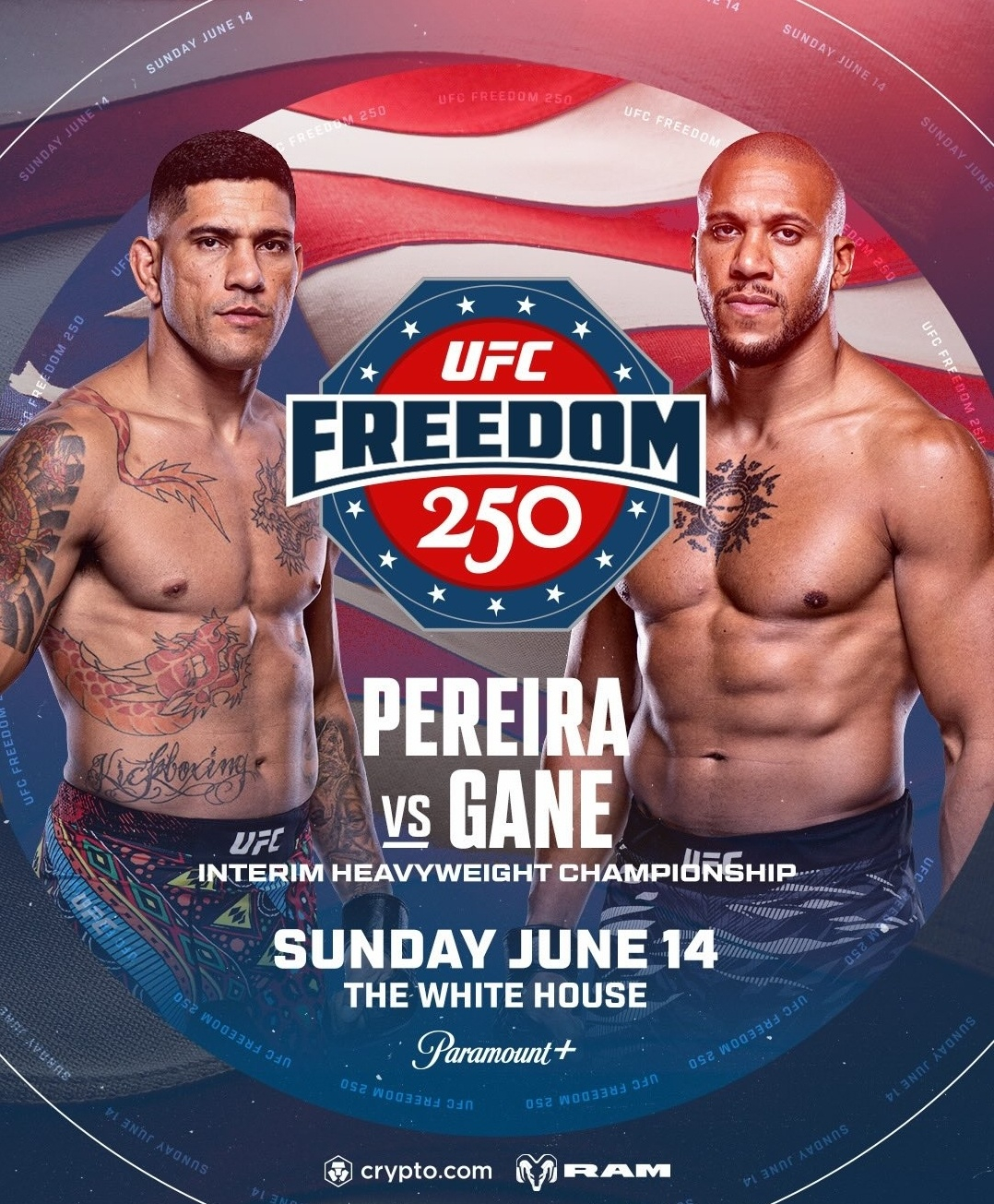 알렉스 페레이라 대 시릴 가네. /사진=UFC 공식 사회관계망서비스(SNS)