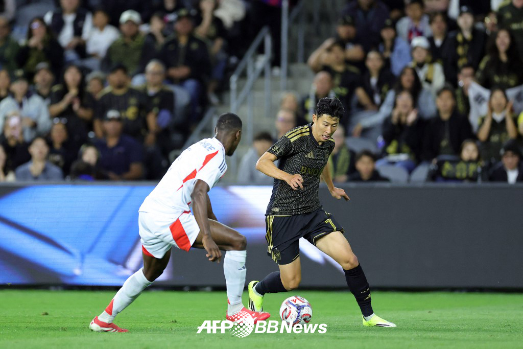 8일 FC댈러스전에 나선 로스앤젤레스(LA)FC 손흥민. /AFPBBNews=뉴스1