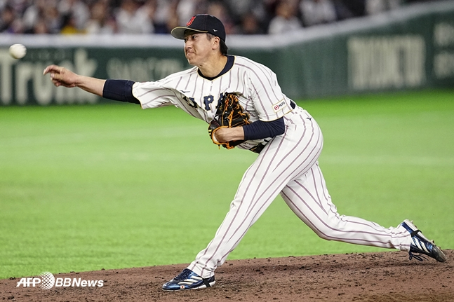 일본의 마무리로 이틀 연속 등판한 오타 다이세이. /AFPBBNews=뉴스1