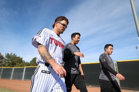 라클란 웰스(맨 왼쪽). /사진=LG 트윈스 제공