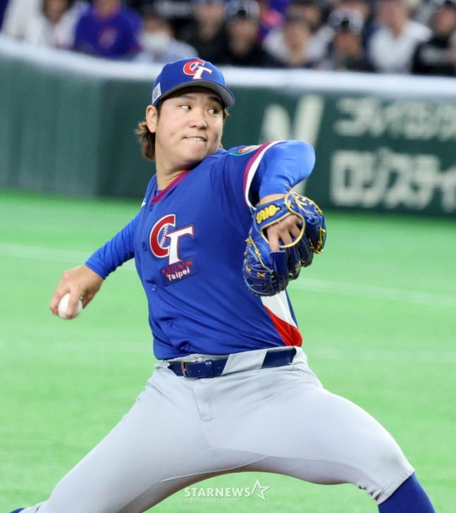 8일 한국전에 선발 등판한 구린루이양. /사진=강영조 선임기자