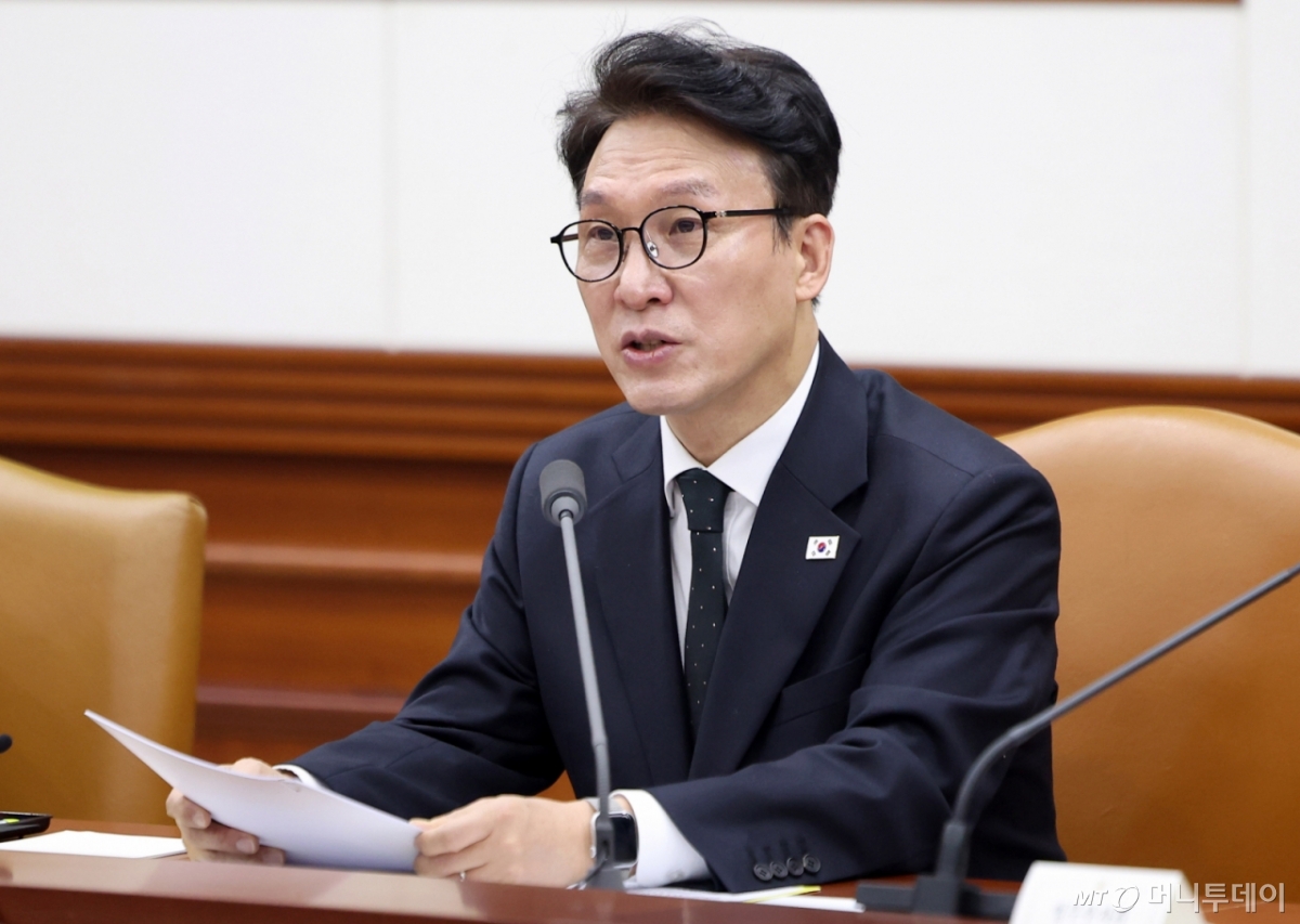 김민석 국무총리가 5일 서울 종로구 정부서울청사에서 열린 국가정책조정회의에서 모두발언을 하고 있다. /사진=뉴시스