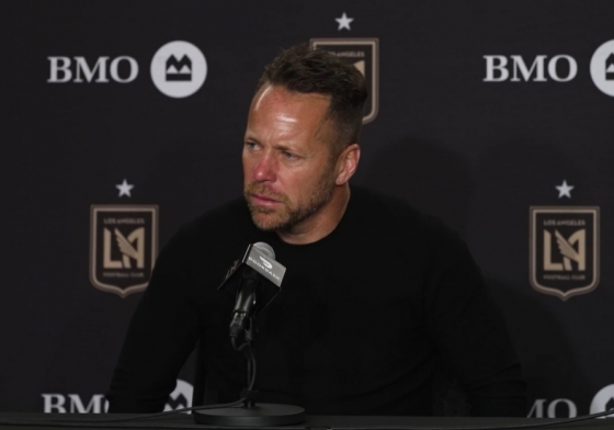 마크 도스 산토스 감독 기자회견 중. /사진=LAFC 제공 영상 갈무리