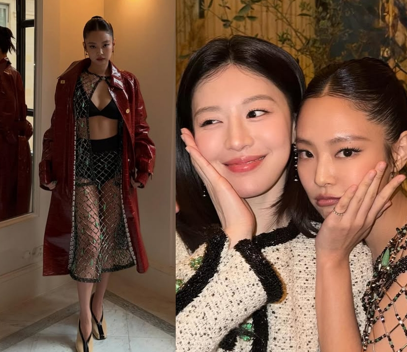 그룹 블랙핑크 멤버 제니가 샤넬쇼에서 독보적인 존재감을 뽐냈다. /사진=제니 인스타그램