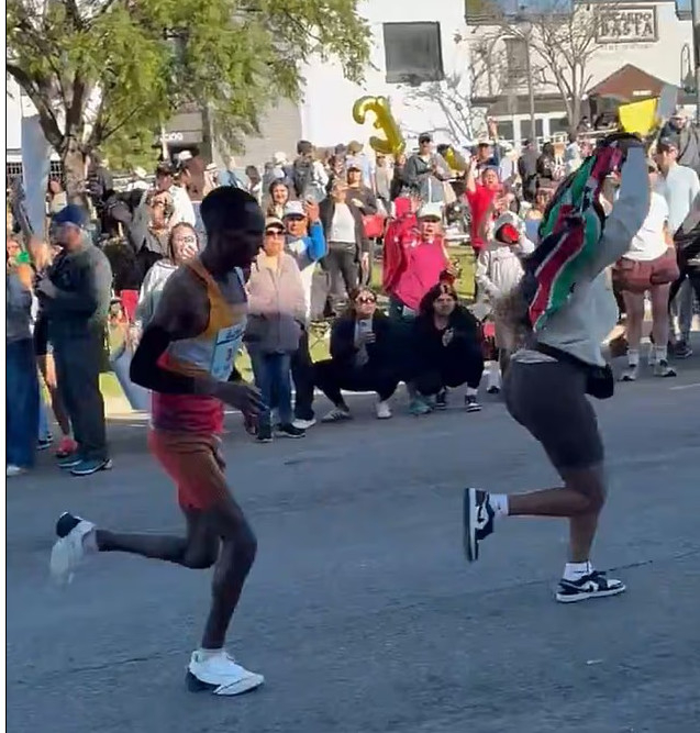 LA 마라톤 대회 모습. /사진=데일리메일 갈무리