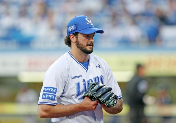 삼성 라이온즈에서 뛰던 시절 당시 코너 시볼드. /사진=삼성 라이온즈 제공