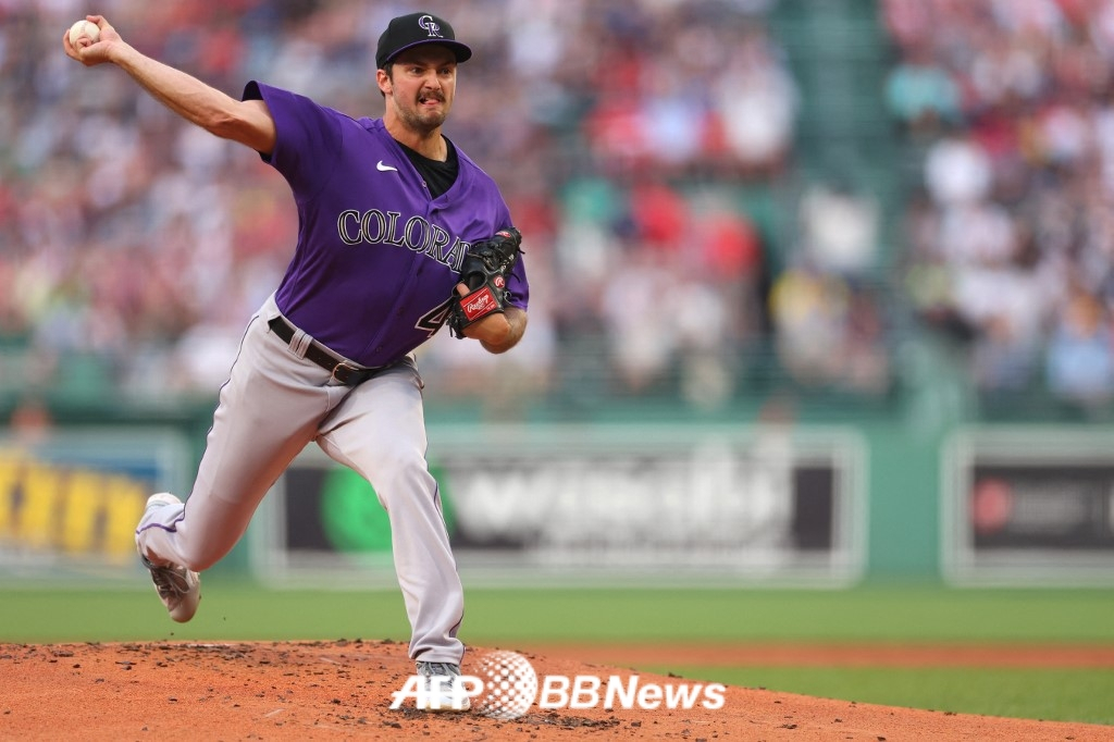 2023년 콜로라도 로키스에서 뛰던 시절 코너 시볼드의 모습. /AFPBBNews=뉴스1