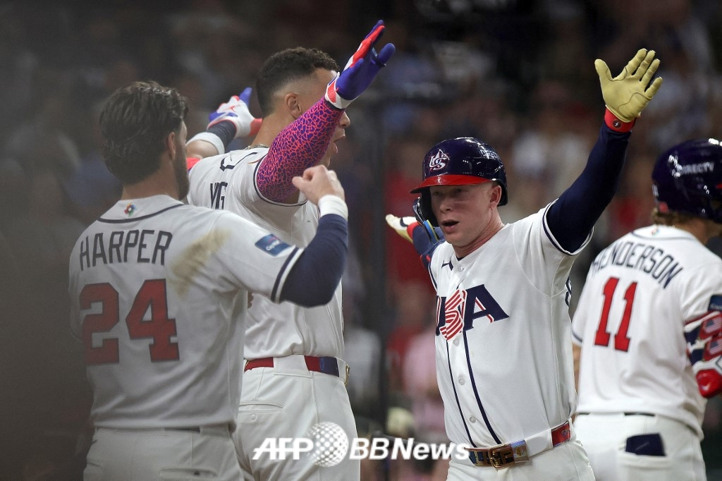 11일(한국 시각) 미국 텍사스주 휴스턴에 위치한 다이킨 파크에서 펼쳐진 미국 야구 대표팀과 이탈리아 야구 대표팀의 2026 월드베이스볼클래식(WBC) 조별리그 B조 최종 4차전 경기 모습. /AFPBBNews=뉴스1