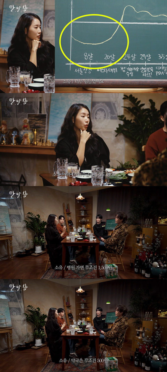 그룹 씨스타 출신 가수 소유가 어린 시절 집안 형편이 어려웠다고 고백했다. /사진=유튜브 채널 '알딸딸한참견' 영상