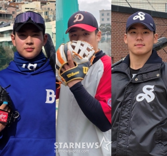 왼쪽부터 부산고 하현승, 덕수고 엄준상, 서울고 김지우. /사진=김동윤 기자