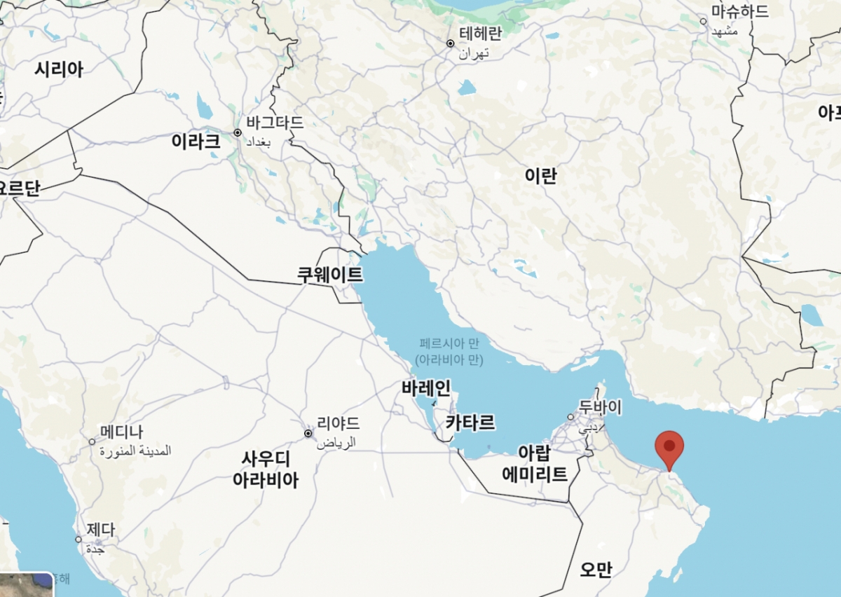 오만 미나 알파할 항구 위치/사진=구글맵