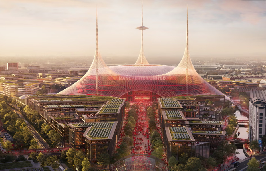 맨체스터 유나이티드 신축 구장 이미지. /사진=포스터 플러스 파트너스 갈무리