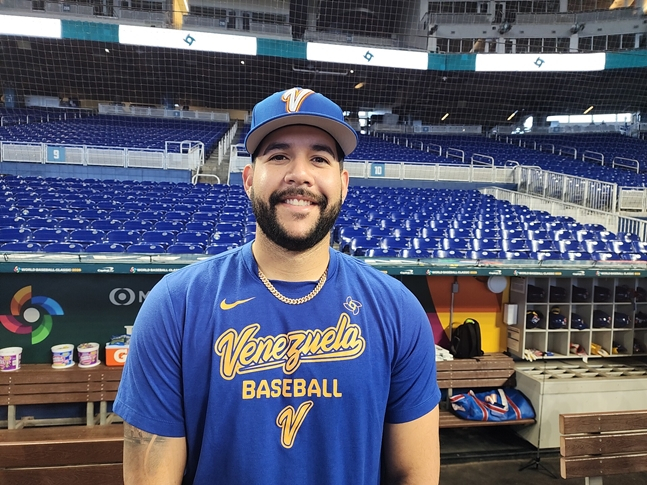 13일 베네수엘라 훈련 직전 국내 취재진과 만난 헤이수스. /사진=박수진 기자