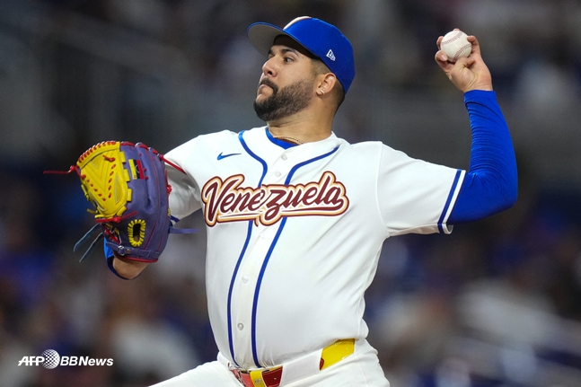 WBC 조별예선에 나선 헤이수스. /AFPBBNews=뉴스1