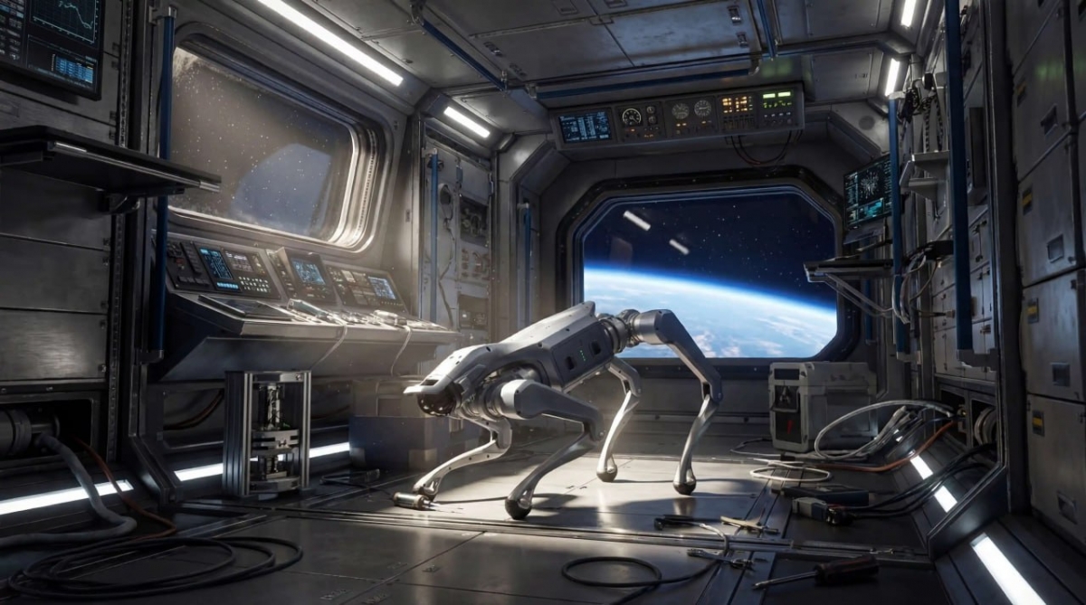 유니트리가 최근 공개한 4족 보행 로봇 신제품 'As2'/사진=유니트리