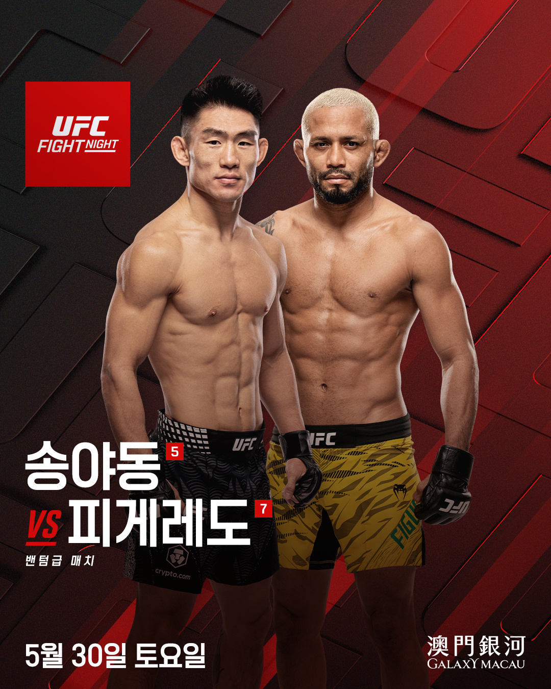 송야동vs피게레도 매치 포스터. /사진=UFC 제공