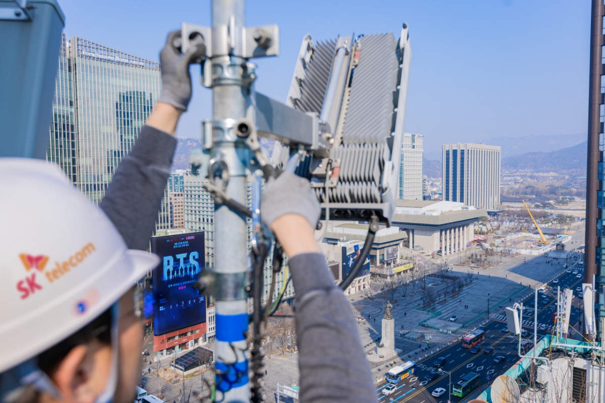SKT, AI 기반 네트워크 운영 도입해 광화문 K-pop 공연 대비한다./사진제공=SKT