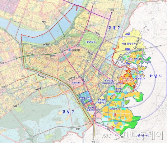 거여 마천 위치도