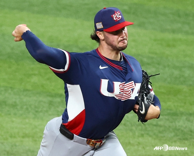 5회까지 잘 버틴 스킨스. /AFPBBNews=뉴스1