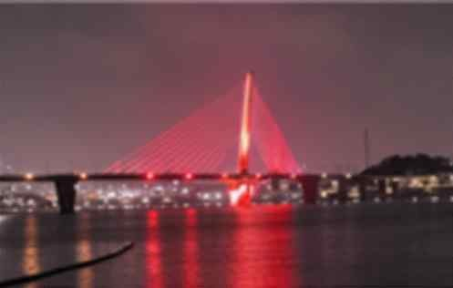 서울시가 월드컵 대교에 경관조명을 밝힌 모습. /사진제공=서울시