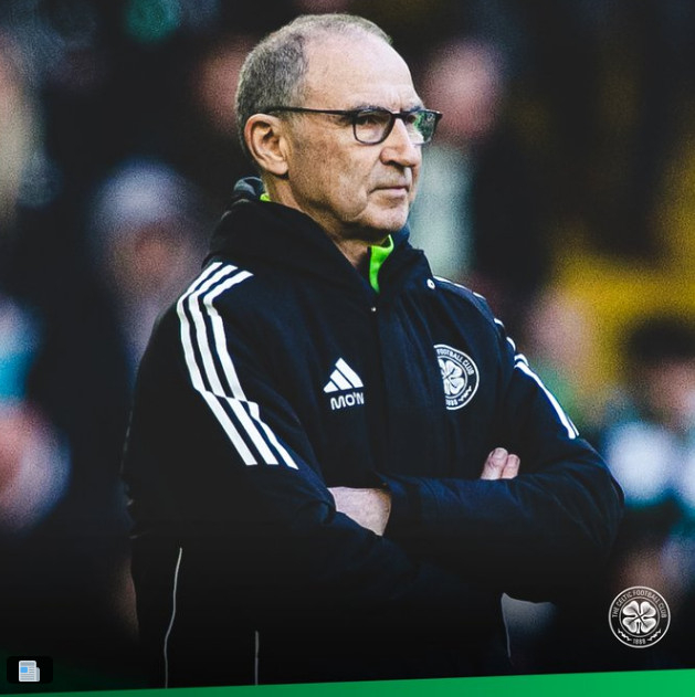 마틴 오닐 셀틱 감독. /사진=셀틱 공식 SNS 갈무리