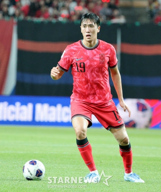 축구 국가대표팀 미드필더 원두재. /사진=강영조 선임기자