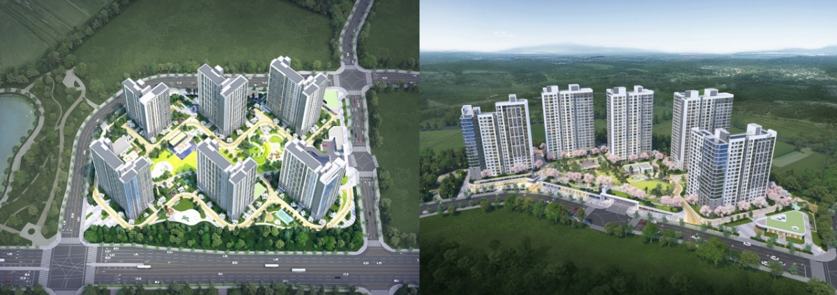 고덕국제신도시 수자인풍경채 1·2단지 조감도/사진제공=BS한양