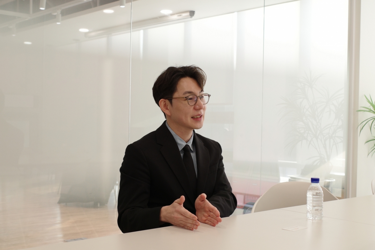 백건우 PFCT 온투금융사업총괄 상무가 서울 서초구 소재 PFCT 본사에서 머니투데이와 인터뷰를 진행했다./사진제공=PFCT