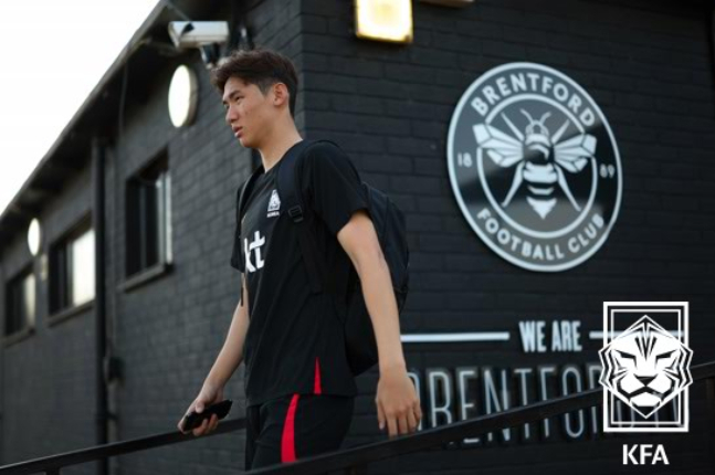 축구대표팀 수비수 김지수. /사진=대한축구협회 제공