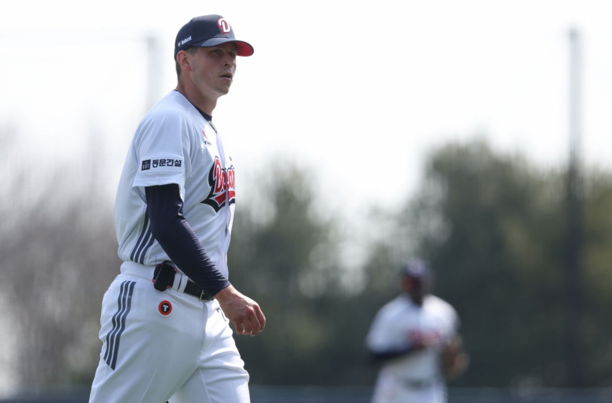 두산 베어스로 돌아온 외국인 투수 크리스 플렉센. /사진=두산 베어스 제공